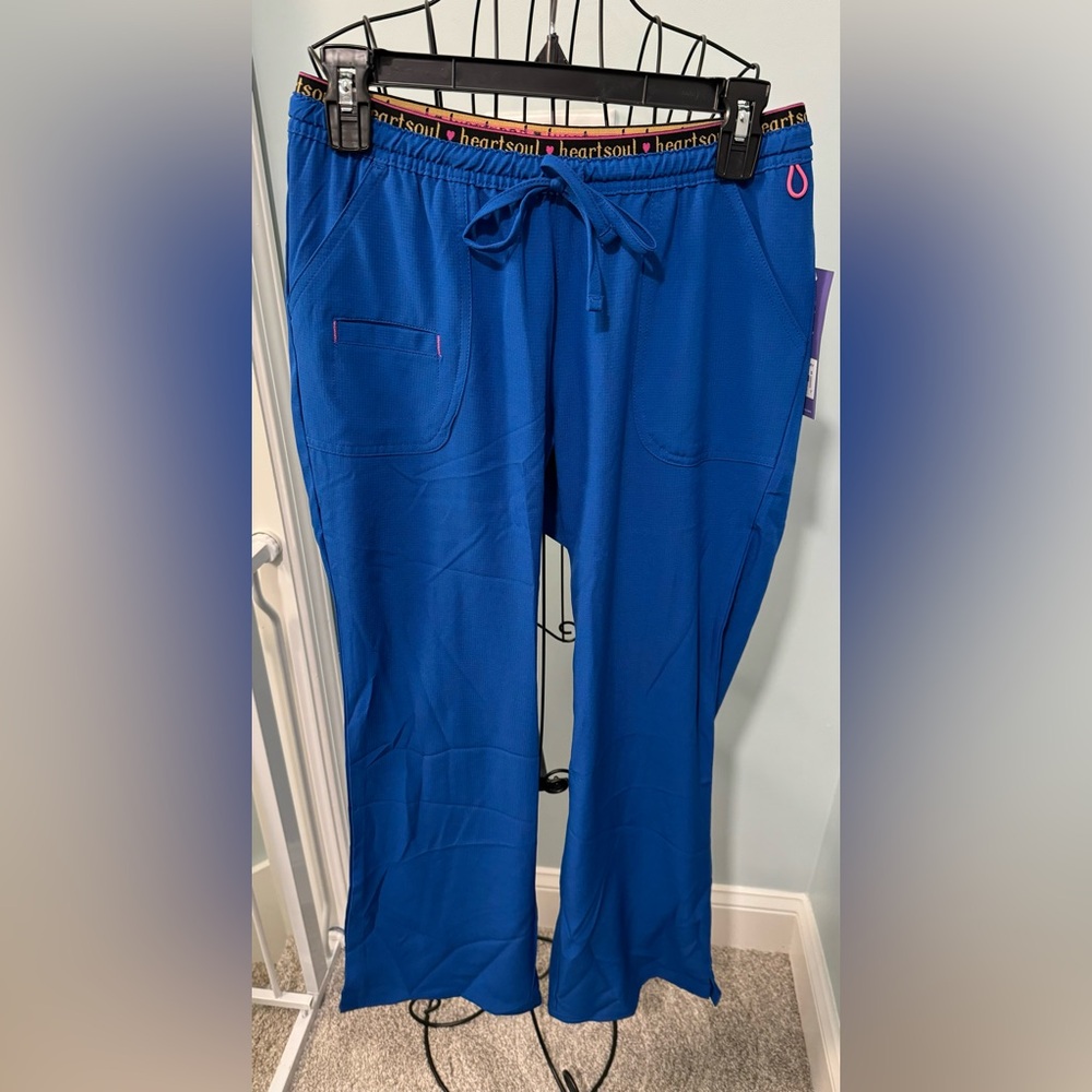 HeartSoul Heart Breaker Women’s scrub bottoms Royal Blue Small Petite SP Pants